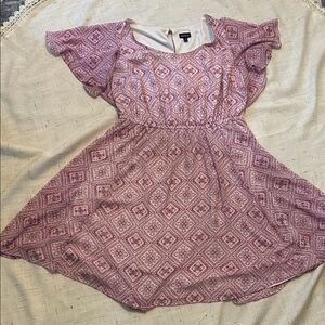 Torrid Pink and White Patterned Dress